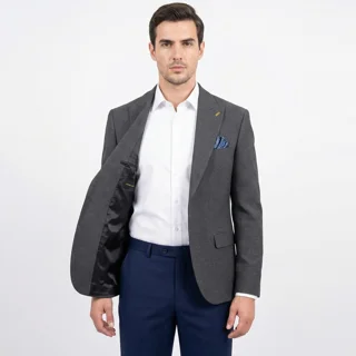 کت تک بلیزر طوسی