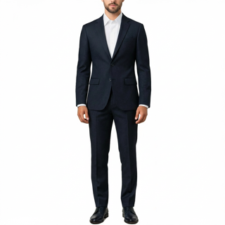 کت و شلوار دو دکمه سورمه ای جامعه